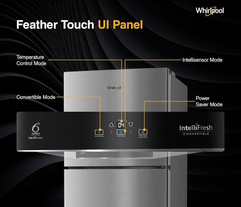 Whirlpool 467L 2star IntelliFresh Convertible Inverter Frost Free Double Door Refrigerator (IF INV CNV 515 ALPHA STEEL-Z, 2s)