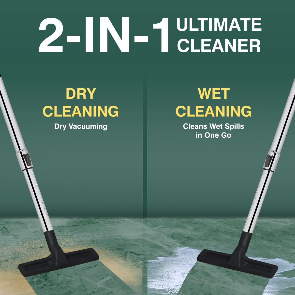 INALSA Wet and Dry Vacuum Cleaner for Home,20 LTR Capacity,1400 W,20 kPa Suction,Blower Function,HEPA Filter,Wet Vacuum Cleaner for Sofa,Metal Telescopic Tube,SS Body,Heavy Duty (Micro WD20)