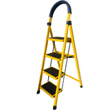 Asian Paints TruCare 4-Steps Trendy Steel Ladder, Foldable Ladder for Home & Office use, Durable, Wide, Anti-Skid, Lightweight & Easy to Carry, with 5