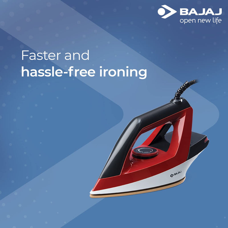 Bajaj Splendora Dry Iron Red Black 1100W (Steam Iron)