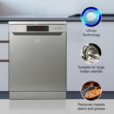Godrej Eon Dishwasher |12 place setting|Anti-Germ CrystaLight powered by UV Technology|Extra Hygiene function|Perfect for Indian Kitchen|A+++ Energy rating |DWF EON VES 12B UI STSL- Satin Silver
