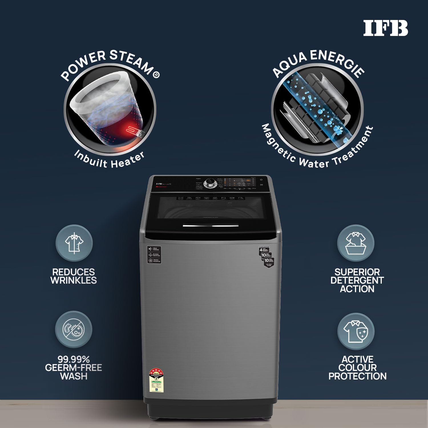 IFB 11 Kg 5 Star with DeepClean® Technology, AI Powered, Fully Automatic Top Load Washing Machine (TL111IN3S)