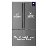 Electrolux 600L Frost Free Inverter French Door Refrigerator, TasteLockPlus Technology, FlexStor, Matte Dark Grey Stainless Steel, UltimateTaste 700, EQE6000A-B | Open Box like New |
