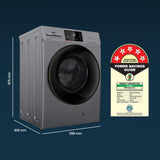 IFB 8 Kg 5 Star with 9 Swirl Wash, AI Powered, Wi-Fi, Fully Automatic Front Load Washing Machine (Senator MSN 8014, Steam Refresh Program with Eco Inverter, Metallic Silver)