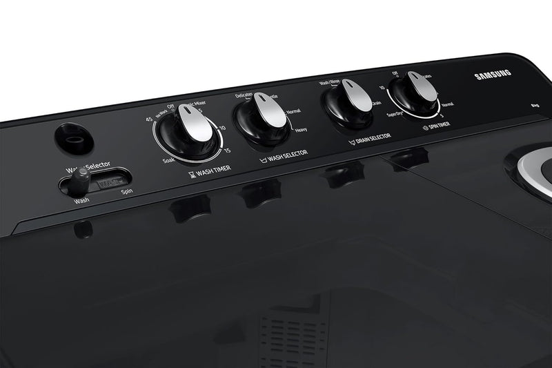 Samsung 8 kg, 5 star, Semi-Automatic Top Load Washing Machine (WT80C4200GG/TL, Air Turbo Drying, Light Gray)