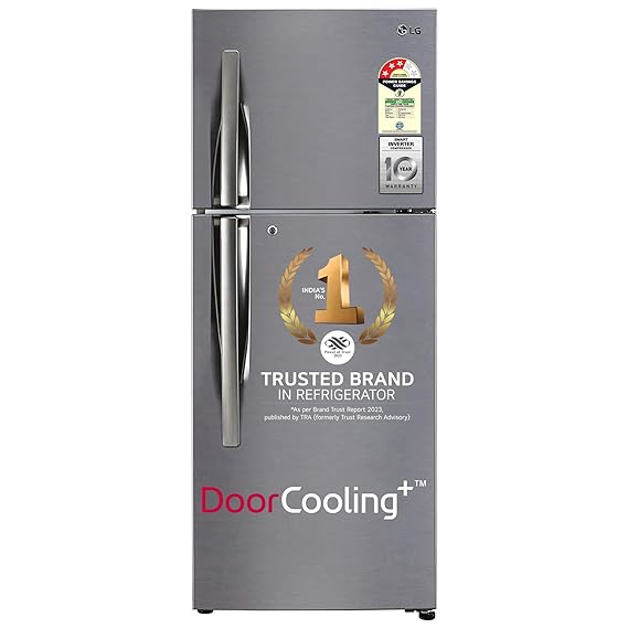 LG 242 L 3 Star Smart Inverter Frost-Free Double Door Refrigerator(GL-I292RPZX, Shiny Steel, Door Cooling+)
