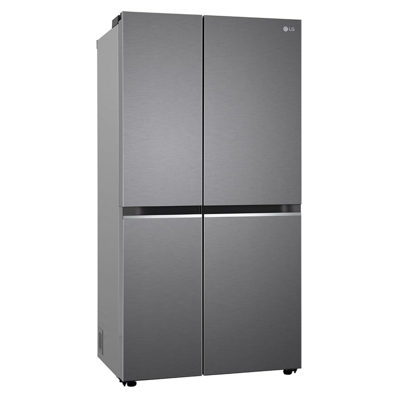 LG 655 L Frost Free Side by Side Refrigerator with Smart Inverter Compressor, Express Freeze & Multi Air-Flow (Dazzle Steel, GL-B257HDSY)