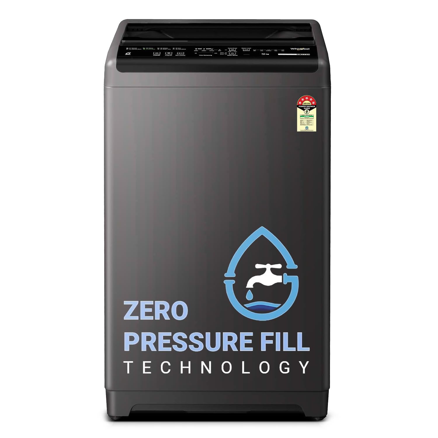 Whirlpool 6 kg Magic Clean 5 Star and Digital Display Fully Automatic Top Load Washing Machine Grey (MAGIC CLEAN 6.0 GENX GREY)