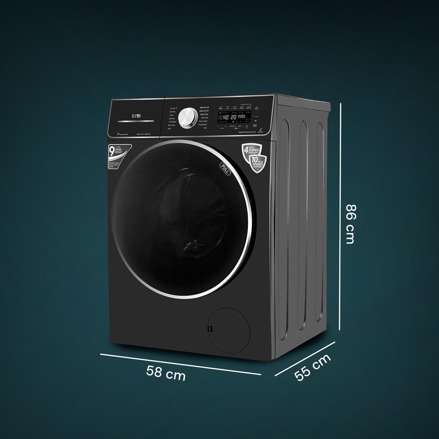 IFB LaundriMagic Executive ZXM 3-in-1 Washer Dryer Refresh – 8.5