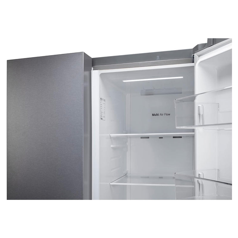 LG 655 L Frost Free Side by Side Refrigerator with Smart Inverter Compressor, Express Freeze & Multi Air-Flow (Dazzle Steel, GL-B257HDSY)