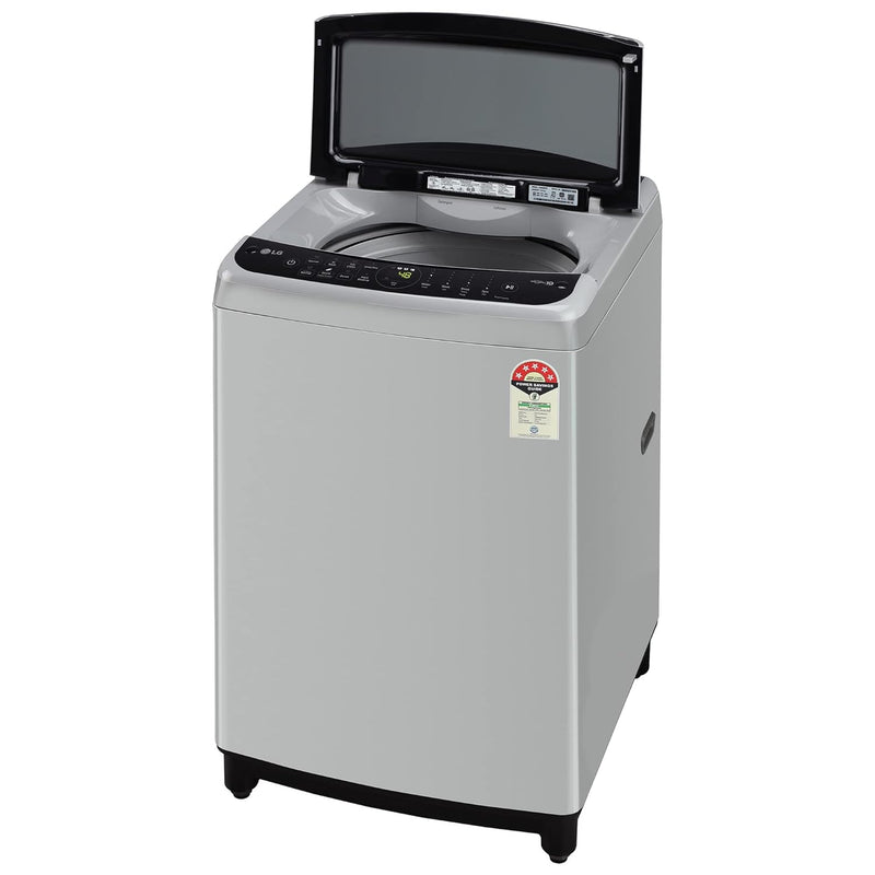 LG 9 Kg 5 Star Inverter Fully-Automatic Top Load Washing Machine (THD09NPF, Middle Free Silver, AIDD Technology)