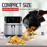 INALSA Air Fryer for Home 6.5L Capacity-1600 W with Digital Control and 8 Preset Function|Quick Heat Circulation Variable Temp. Control,Baking,Grilling, Air Frying,Roasting up to 60 Min
