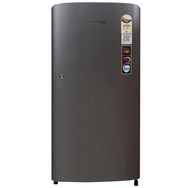 Voltas Beko by A Tata Product 175 L Direct Cool Single Door 1 Star Refrigerator (HAIRLINE SILVER, RDC208E1/D0XIR0M0000GD)