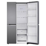 LG 655 L Frost Free Side by Side Refrigerator with Smart Inverter Compressor, Express Freeze & Multi Air-Flow (Dazzle Steel, GL-B257HDSY)