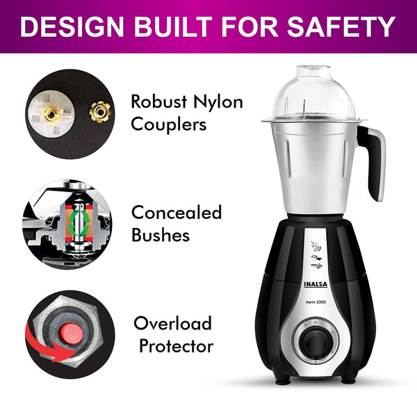 Inalsa Mixer Grinder 3 Jar (Aarin)