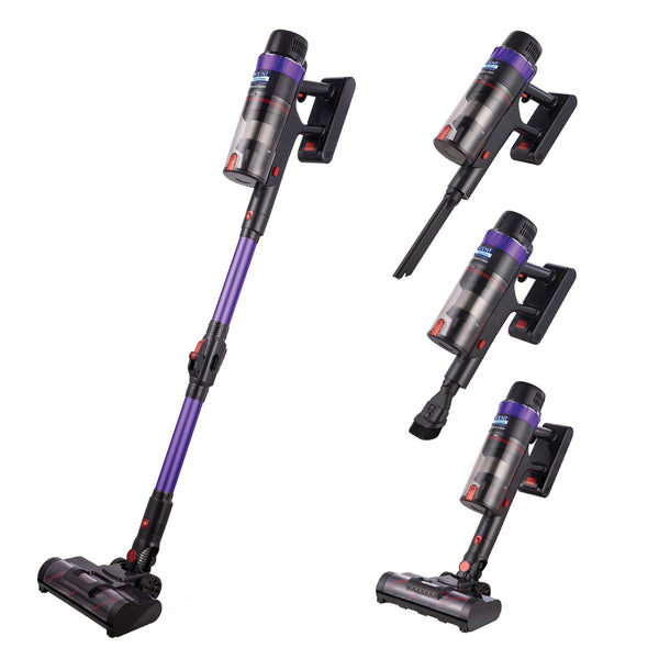 KENT Zoom Turbo Vacuum Cleaner 11614b Cordless Vacuum Cleaner with Swappable Battery (Black, Purple)