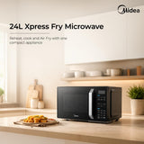 Midea 24 L Convection Microwave oven with Air Fry & Grill (MMOP02XA-ECSEBK) | 232 Auto cook menu | 800W | Child Lock