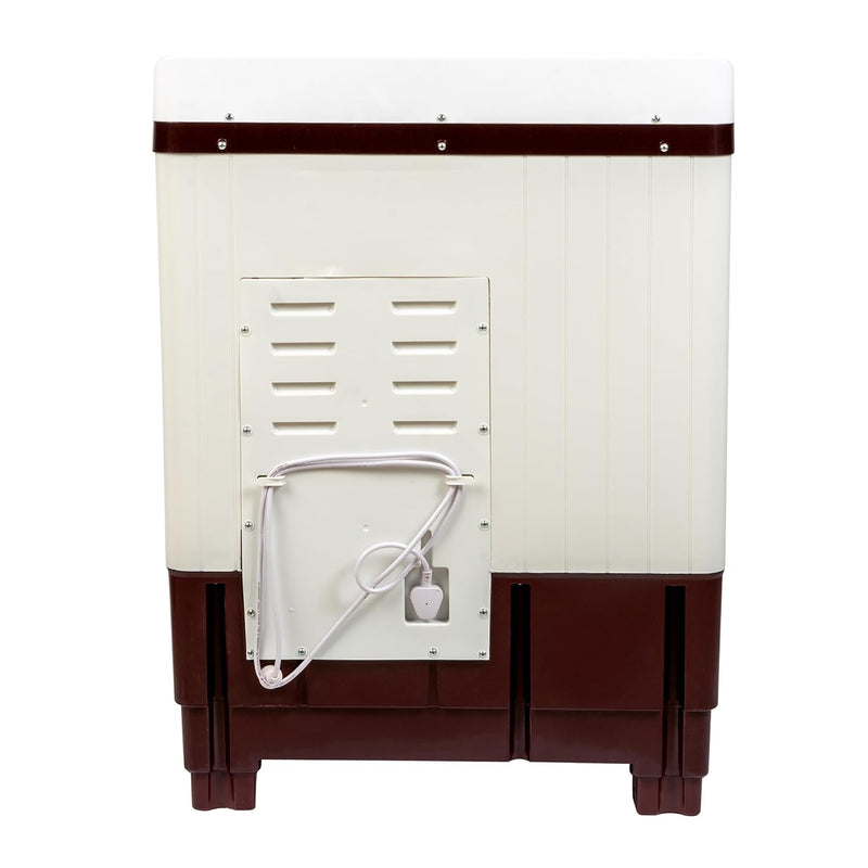 Midea 7.5 KG Semi Automatic Top Loading Washing Machine, Rust proof Body, Air Dry Function with 1300 RPM (MWMSA075PPG, Maroon White)