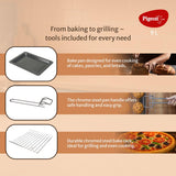 Pigeon Oven Toaster Grill (12381) 9 Liters OTG Without Rotisserie for Oven Toaster and Grill for Grilling and Baking Cakes (Grey)