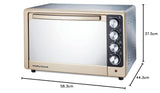 Morphy Richards 50Rcss Superb Otg Oven 1800 Watts 52 Litre Oven Toaster Griller Convection Fan & Rotisserie Function In-Built Dehydrate Function Mirror Finish Door Gold & Black