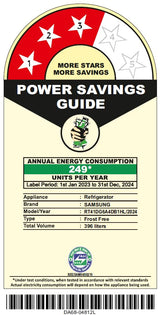 Samsung 396 L, 3 Star, Convertible 5-in-1, Digital Inverter, Frost Free Double Door, Bespoke AI WiFi Enabled Refrigerator (RT41DG6A4DB1HL, Black Matte)