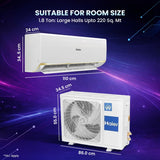 Haier Desert Rose 1.8 Ton 5 Star, New star rated, Wi-Fi HEXA Inverter Smart Split AC (AI Cooling, Energy Saving & Self-Clean, Human Detection, Copper, 4-way, Cools in 10 Sec at 60°C)-HSA20DSD-GAI5NB-I