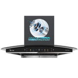 Midea 60 cm 1600 m3/hr BLDC, Filter-less, Wi-Fi enabled, intelli- Autoclean, 9 speed kitchen Chimney, Free Installation Kit (Megan Auto Clean), Black MH60V11ET25BF-IN
