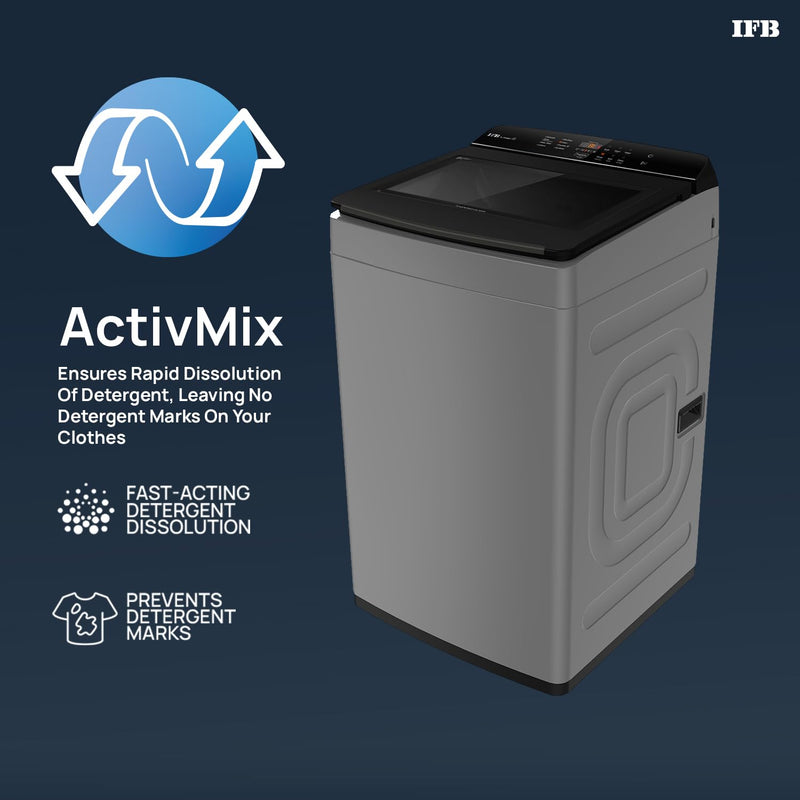 IFB 7 Kg 5 Star with Deep Clean Technology Powered by AI, Fully Automatic Top Load Washing Machine (TL701MG1, ActivMix, Aqua Energie, Med Grey)