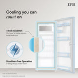 IFB 187L 2 Star Direct-Cool Single Door Refrigerator with 30 Hrs Cooling Retention, Big Vegetable Box, XL Bottle Bin & 4 Year Super Warranty (2026, IFBDC-213BXBWE, Wild Flower Blue)