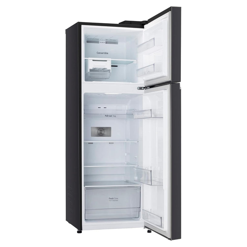LG 246 L 3 Star Smart Inverter Frost-Free Double Door Refrigerator (, GL-S262SESX, Ebony Sheen, Convertible)