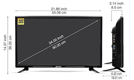 Sansui Prime Series 60 cm (24 inch) HD Ready LED TV with 20W Speaker (Black)