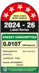 Samsung 7 kg, 5 Star, Semi-Automatic Top Load Washing Machine (WT70C3000RR/TL, Air Turbo Drying)
