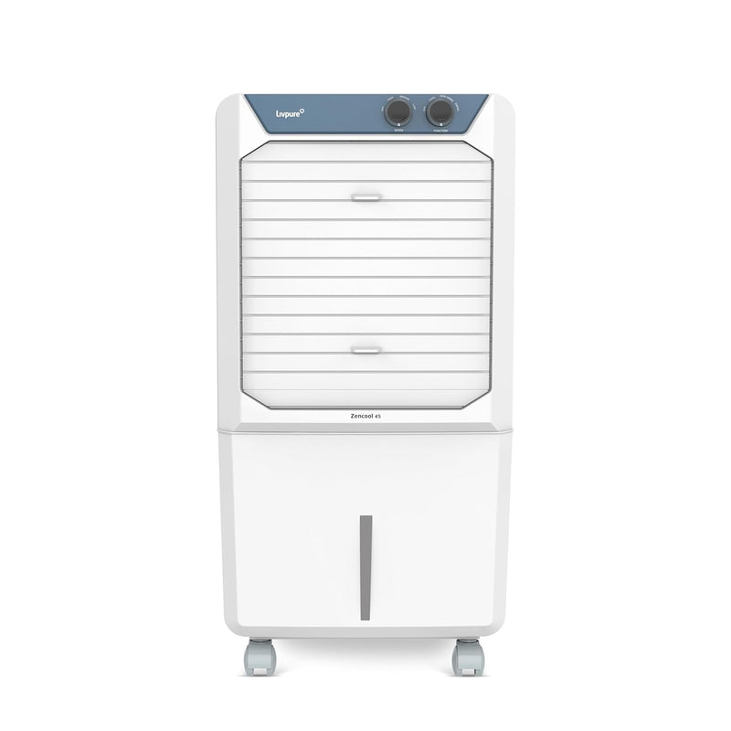 Livpure Zencool Personal Air Cooler- 45L with High Air Delivery, Motor with Thermal Overload Protection, Anti-Bacterial Honeycomb Pads | Inverter Compatibility| 2 year Motor Warran