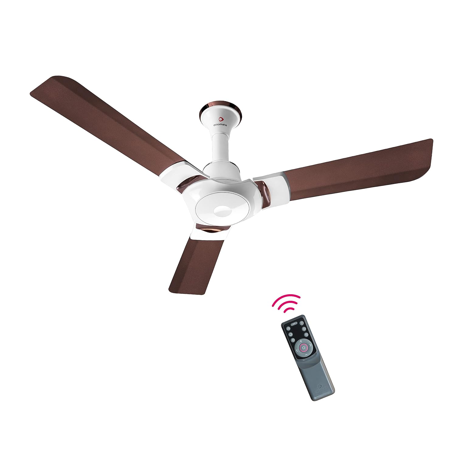 OTTOMATE Sense Connect with Smart BLDC Technology High Speed Ceiling fan with Remote (Mulberry Red | 1200 MM) (Pack of 1)
