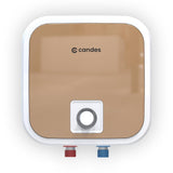 Candes Square Water Geyser 25 Litre | 2000W Copper Element | 8-Bar Pressure | 3-Level Safety | 5-Star BEE Rated Water Heater | Energy Efficient | 7 Yr tank & 2 Yr Product Manufacturer Warranty | Rose Gold