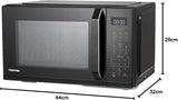 TOSHIBA Microwave Oven 20L Solo Microwave 11 Power Levels, 6 Auto Menu, Easy Defrost-Black-MW3-EM20PE(BK)