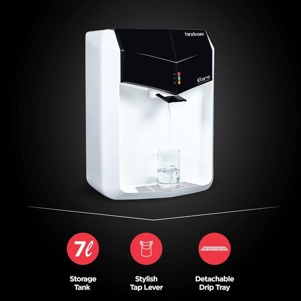 Hindware Elara Reverse Osmosis + RO+UV+UF+Mineral Fortification Water Purifier, 7 Litre (White & Black)