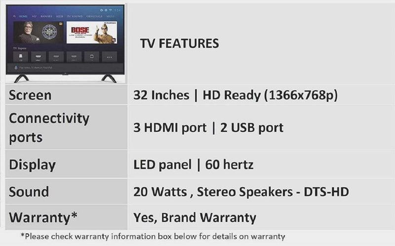 Mi 80 cm (32 inches) HD Ready Android Smart LED TV 4A PRO | L32M5-AL (Black)