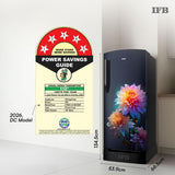IFB 187L 5 Star Advanced Inverter Direct-Cool Single Door Refrigerator with 30 Hrs Cooling Retention, Big Vegetable Box & Base Stand (2026, IFBDC-213EYBNED, Divine Bliss Blue)
