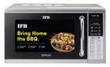 IFB 20L Grill Microwave Oven with 61 Standard Cook Menus (20PG4S, Silver, Multi-Stage Cooking, Steam Clean, Weight Defrost, Child Safety Lock, Micro + Grill Combi-cook)
