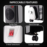 INALSA OFR Room Heater Oil Filled Radiator Heat Storm 9F- 2400W with Turbo Fan| 9 Fins| Variable Temperature Control| 3 Heat Settings , Black