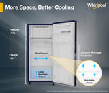 Whirlpool 184 L 3 Star Direct-Cool Single Door Refrigerator (205 WDE PRM 3S SAPPHIRE SERENA-Y, Blue, )