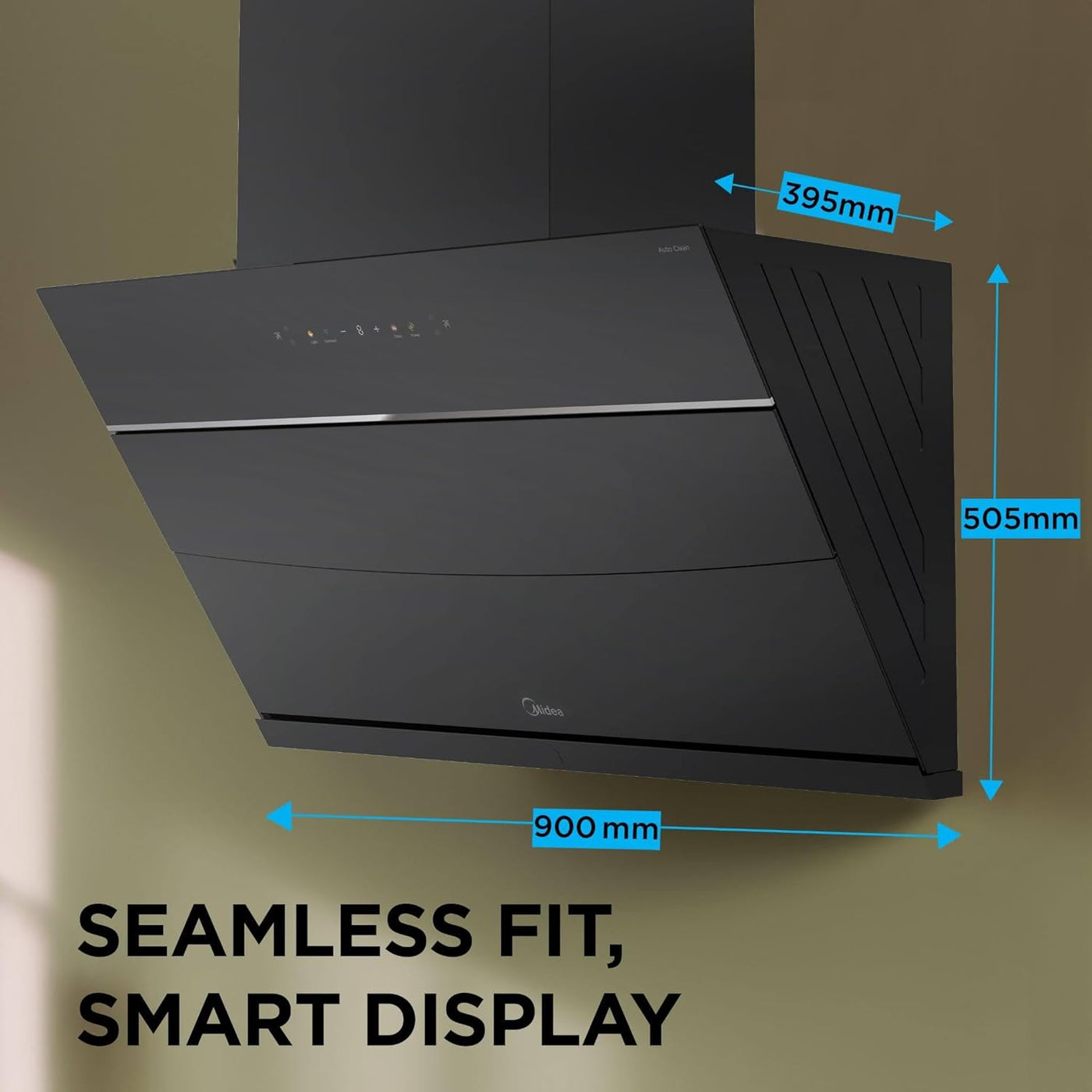 Midea 90 cm Magnus Auto Clean Chimney – 1800 m³/hr, Wi-Fi, Filter