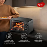Pigeon Oven Toaster Grill 14 Liters OTG| 850 Watts| Toast, Grill, Bake & Roast | Heat Resistant Tempered Glass| Black