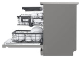 LG 15 Place Setting Dishwasher for Indian Utensils|Cleans Kadhai & Pressure Cooker|TrueSteam & QuadWash Technology|Inverter| Freestanding Dishwasher with Auto Open Door & WiFi (DFB435FV, Prime Silver)