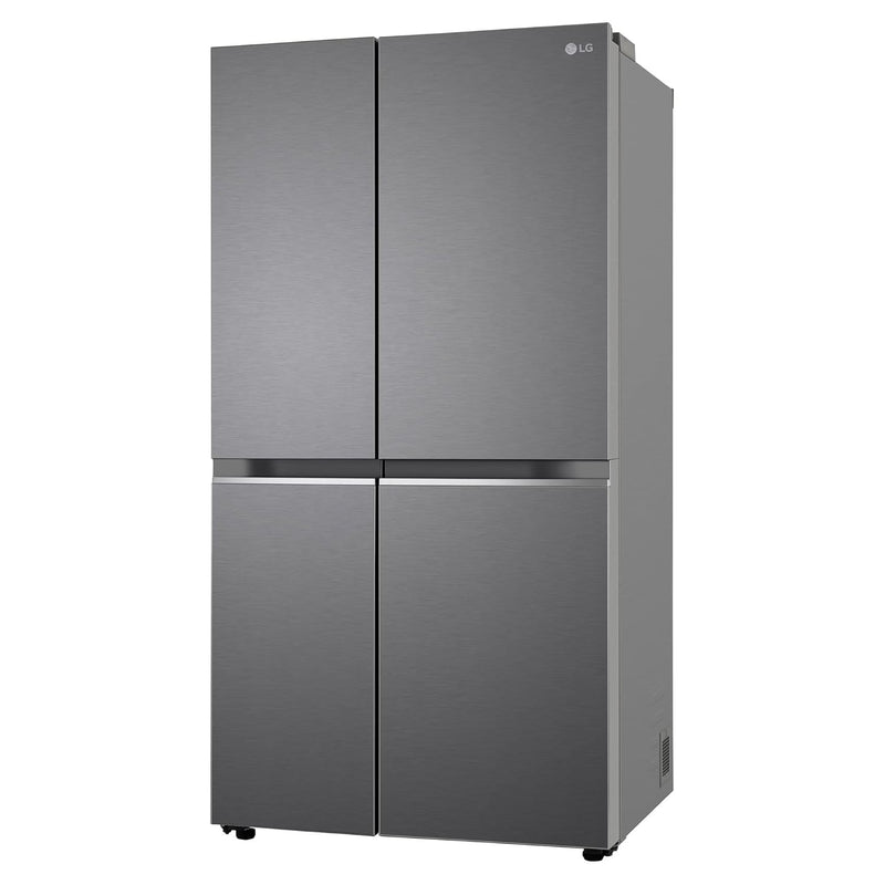 LG 655 L Frost Free Side by Side Refrigerator with Smart Inverter Compressor, Express Freeze & Multi Air-Flow (Dazzle Steel, GL-B257HDSY)