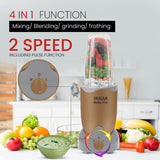 INALSA Bullet Belle Pro Mixer Grinder|5 Jar include 2 Storage Jar For Smothies,Coffee,Dry fruits & Wet Grinding|600 W, Copper Motor|3 Blades Including Froth Blade with 2 Sipper & 1 Seasoning Cap