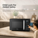 Midea 24 L Convection Microwave oven with Air Fry & Grill (MMOP02XA-ECSEBK) | 232 Auto cook menu | 800W | Child Lock