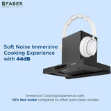 Faber Coral 75cm 1500m³/hr BLDC Autoclean T-Shape Chimney | Built In Oil Collector | Touch & Gesture Control | Hood Coral BLDC FL HC SC BK IN 75