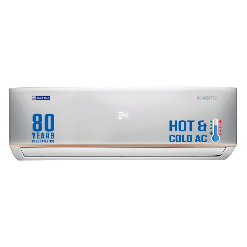 Blue Star 2 Ton 3 Star Hot and Cold Inverter Split AC (IC324DNUHC, White)